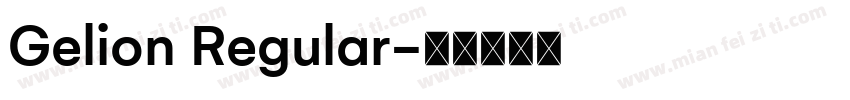 Gelion Regular字体转换